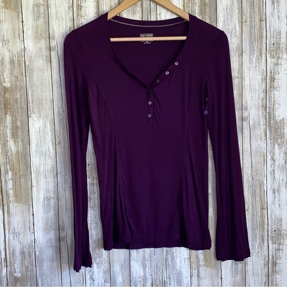 Converse Purple Henley - Picture 1 of 5